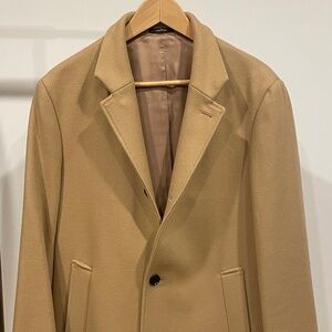 Mens Club Monaco Camel Topcoat Size 40